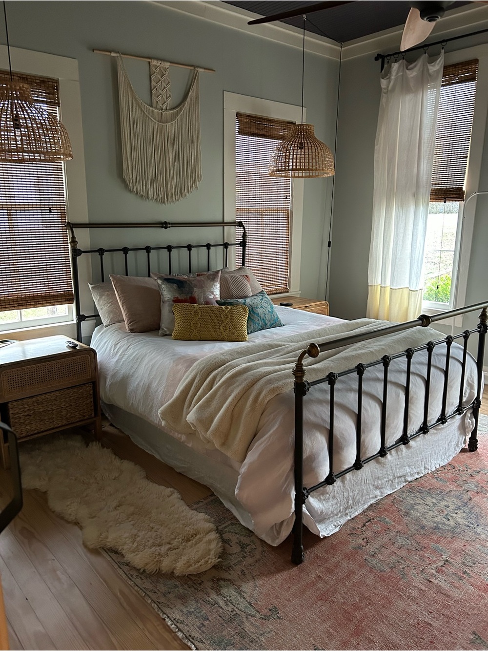 West Elm queen tencel ombré pink blue Duvet Cover